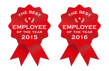 The Best Employee of the year 2015 and 2016 badge
