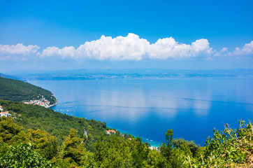 Fototapeta na wymiar Aerial view on the bay Italy