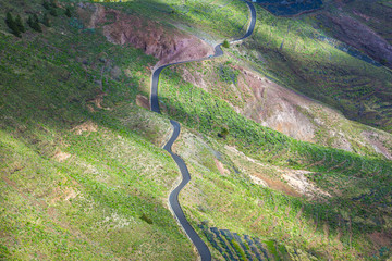 Landscape Lanzarote, terrace cultivation near Haria