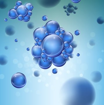 Abstract molecules design background