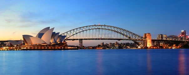 Fotobehang Sydney Harbour Bridge Opera &amp  Panorama