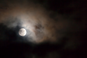 Obraz na płótnie Canvas Night Sky With Full Moon