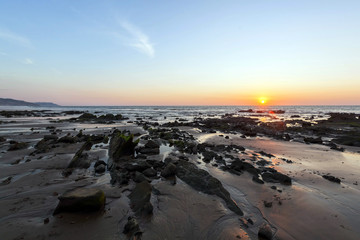 Beautiful Sunset At The Pacific Ocean