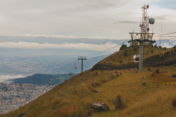 Fototapeta na wymiar Quito, Cable Car, South America