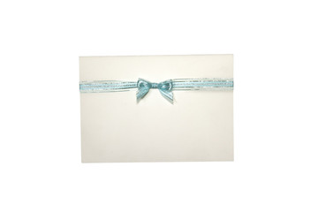 gift card with blue bow
