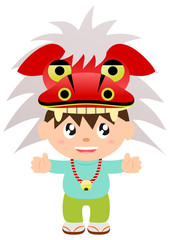 獅子舞のかぶり物　男の子