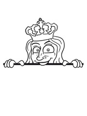 Prince Valiant crown royal blond laughing happy funny cartoon frame border