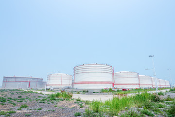 landscape of oil depot