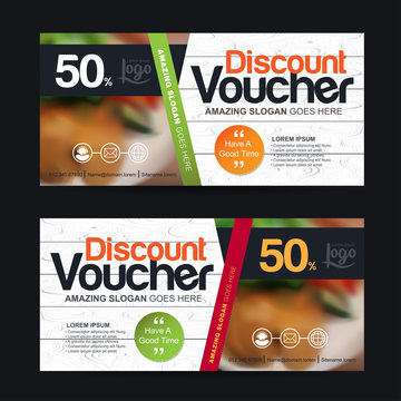 discount voucher template with clean and modern pattern and You can put pictures related businesses.Vector illustration