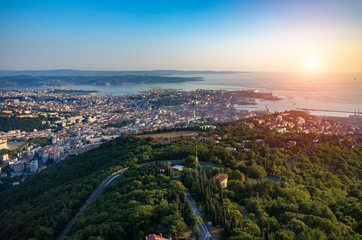 Sunset over Trieste - obrazy, fototapety, plakaty