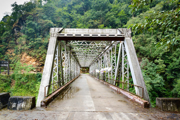 Metal bridge in Sikkim, India