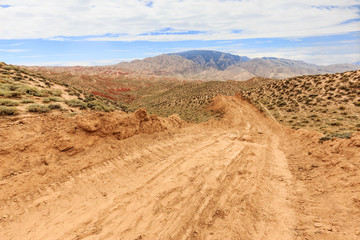 landscape of red sandstone