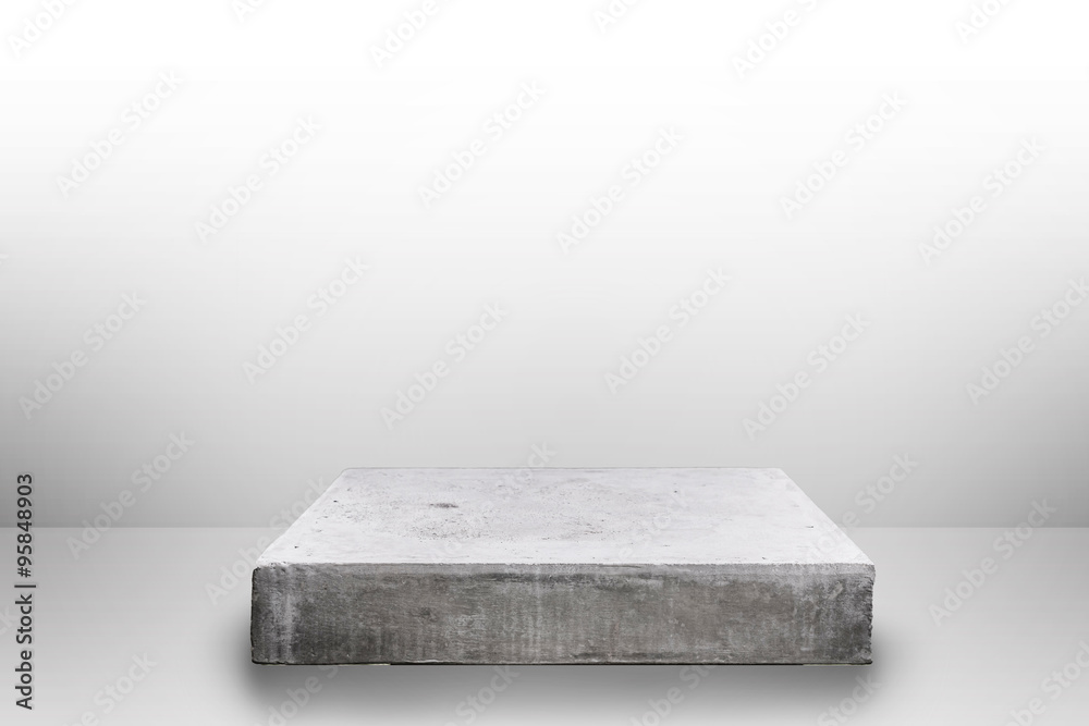 Wall mural empty concrete table on gradient background, template mock up for display of your product