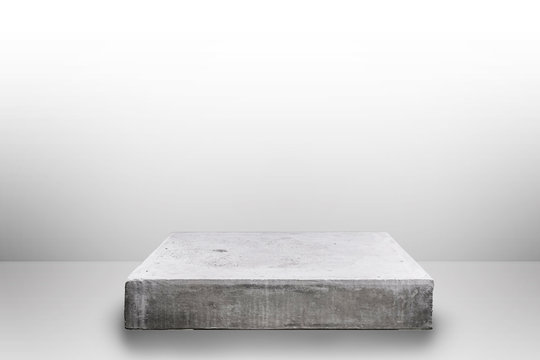Empty concrete table on gradient background, Template mock up for display of your product
