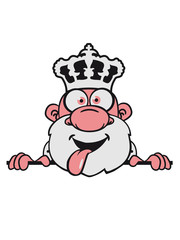 Frame King funny comic happy wall barrier hidden