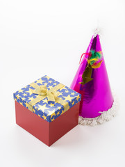 party hat with gift box