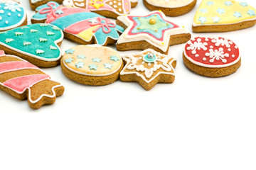 colorful decorated gingerbread cookies