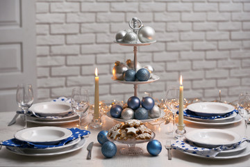Beautiful Christmas table setting