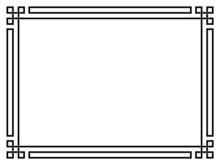 Roman style black ornamental decorative frame