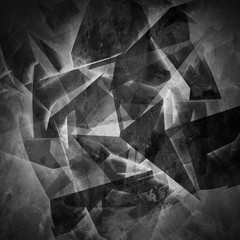 Abstract dark 3d chaotic polygonal surface