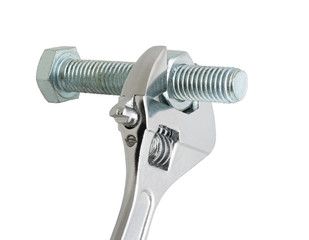 The key, bolt and nut