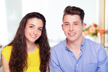 Teenager couple portrait