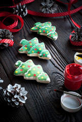Salted biscuits painted colors