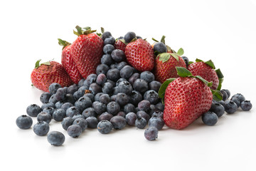 Obraz premium blueberry and strawberry