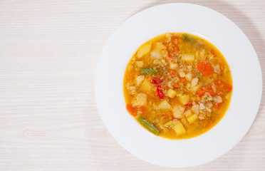 Fish soup with vegetables