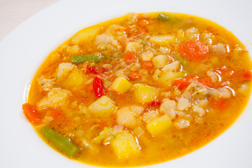 Fish soup with vegetables