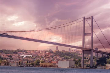 Fototapeten Bosporus-Brücke, Istanbul, Türkei © Sondem