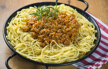 Pasta y ternera