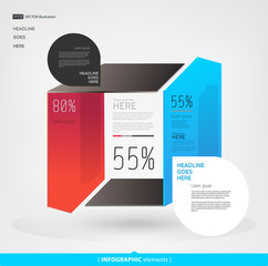 Modern, abstract infographics elements. Arrows