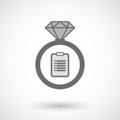 Vector ring icon with a report