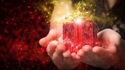 red gift Christmas magic