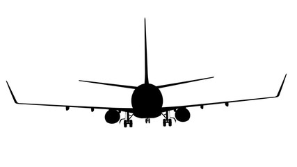 Passenger airplane silhouette