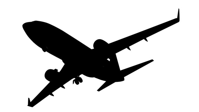 Passenger airplane silhouette