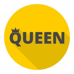 Queen icon with long shadow