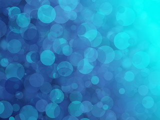 Deep Blue Blurred Round Sparkles Background