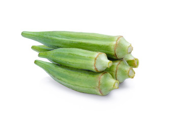 green roselle on white background