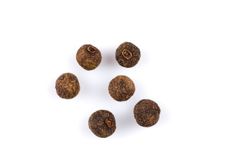 Black pepper isolated on white background