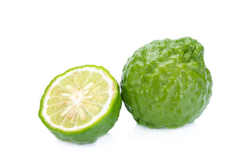 Bergamot fruit on white background.