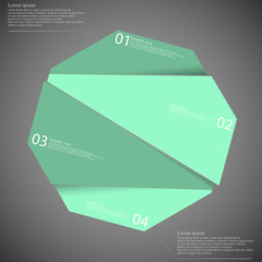 Infographic template with blue octagon randomly divided to four parts