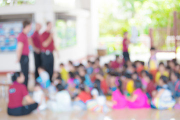 Blurred activity of the kindergarten