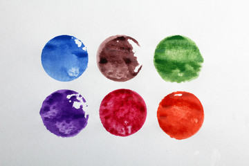background of smears of multi-colored watercolor