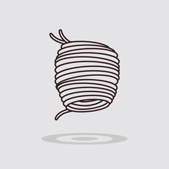 Simple flat spaghetti icon