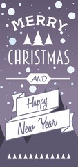 Merry Christmas And Happy New Year background or greeting card concept