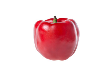red pepper over white background
