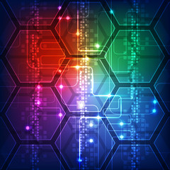 vector illustration Hi-tech digital technology concept, abstract background