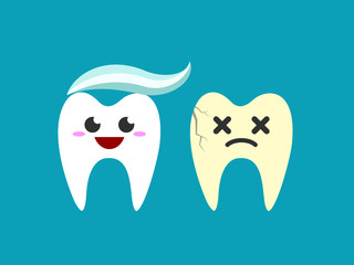 Flat tooth character